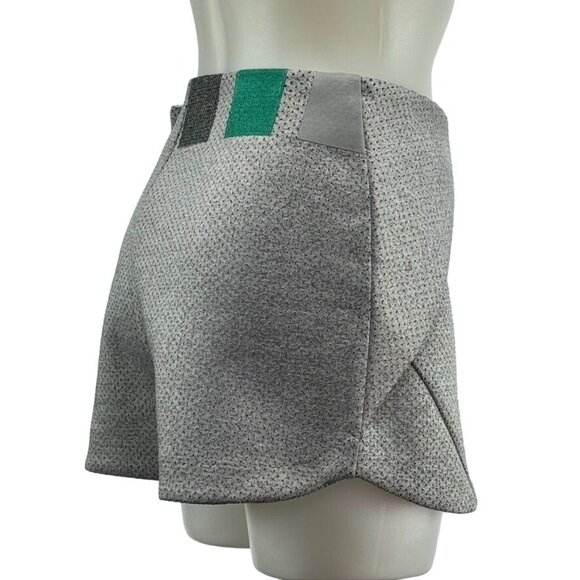 ADIDAS Women's Shorts Polyester Grey High Rise Athletic Zipper Breathable Size L - Picture 1 of 9